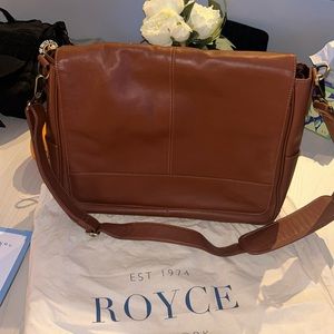 Royce leather laptop bag